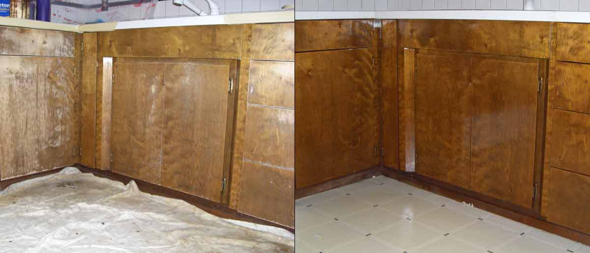 Kent  cabinet refinishing after